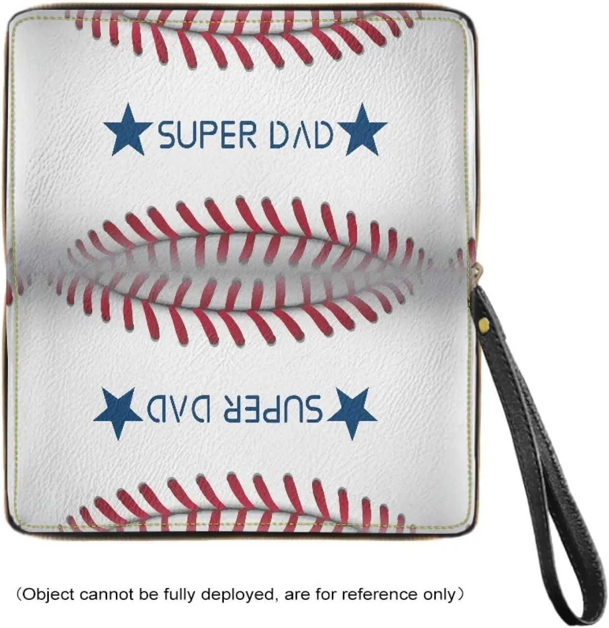 Bulopur Baseball Wristlet Wallet for Men PU Leather Supper Dad Gifts for Father Slim Long Purse with Zipper Large Capacity Coin Cash Holder Clutch Purse Gifts for Father's Day
