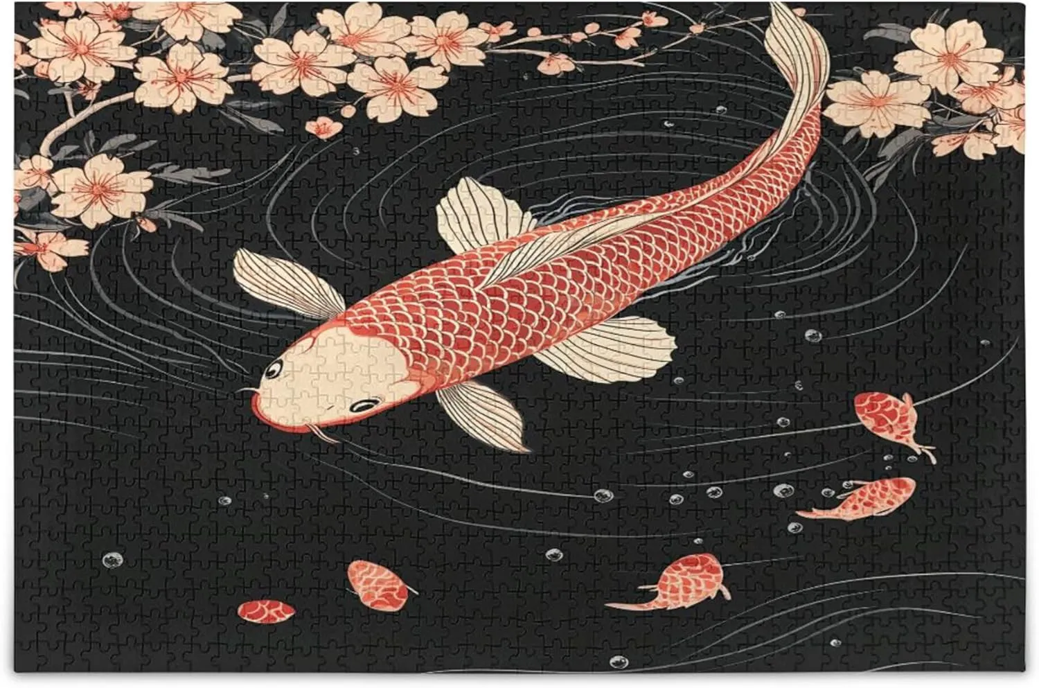 Burbuja 1000 Pieces Jigsaw Puzzles for Adults, Red Fish Puzzles Game for Family Holiday Birthday Gift