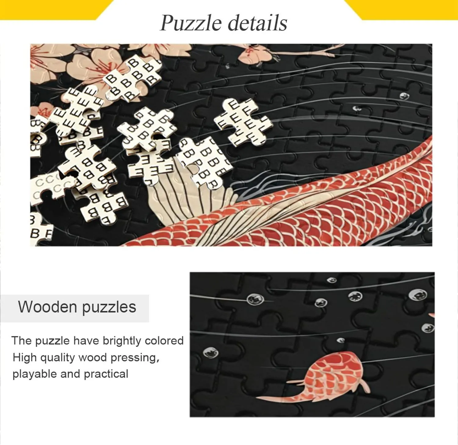 Burbuja 1000 Pieces Jigsaw Puzzles for Adults, Red Fish Puzzles Game for Family Holiday Birthday Gift