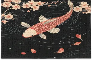 Burbuja 1000 Pieces Jigsaw Puzzles for Adults, Red Fish Puzzles Game for Family Holiday Birthday Gift