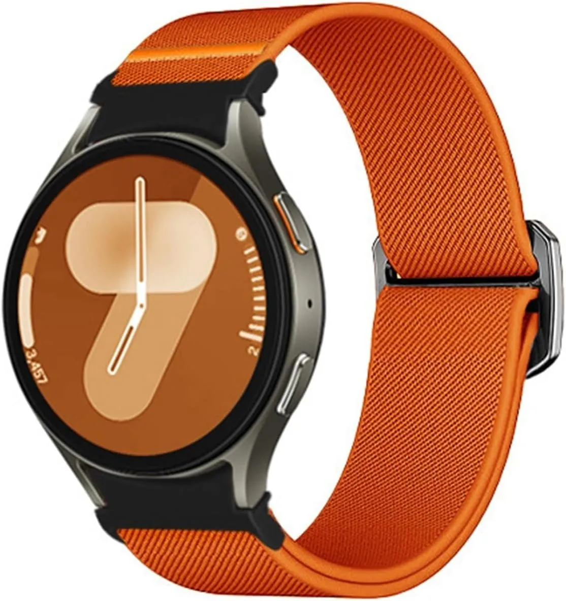 Button Quick Release Elastic Nylon Strap For Samsung Watch7/6/5/4 40MM 44MM Breathable Sports Wristband