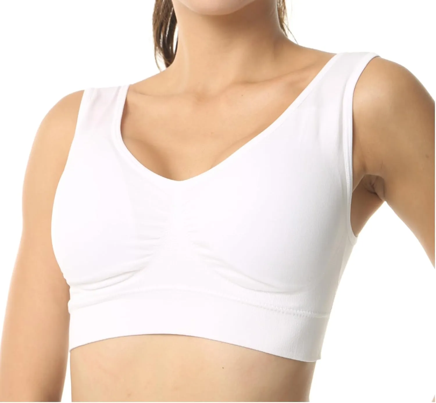 Cabales KINYAOYAO Women's Plus Size High Impact Seamless Racerback Padded Bra