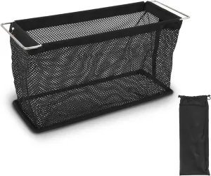 Camping Table Storage Pouch, Stainless Steel Polyester Universal Folding Hanging Mesh Basket, Camping Table Equipment for IGT Unit