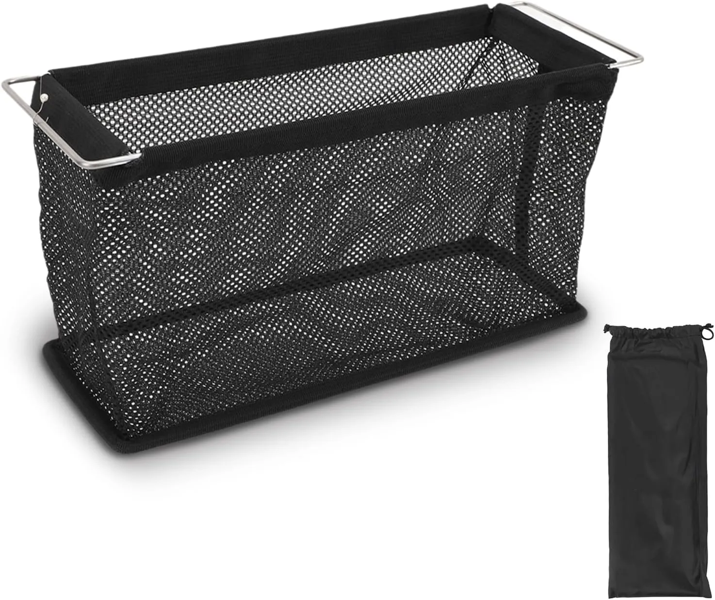 Camping Table Storage Pouch, Stainless Steel Polyester Universal Folding Hanging Mesh Basket, Camping Table Equipment for IGT Unit