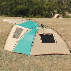 Camping Tent Tents for Family 3-4 Person,Entrance Hall Living Room Bedroom,Pop Up Tent Waterproof Canopy Tent，with Storage Bag Accessories (Color : Khaki Green)