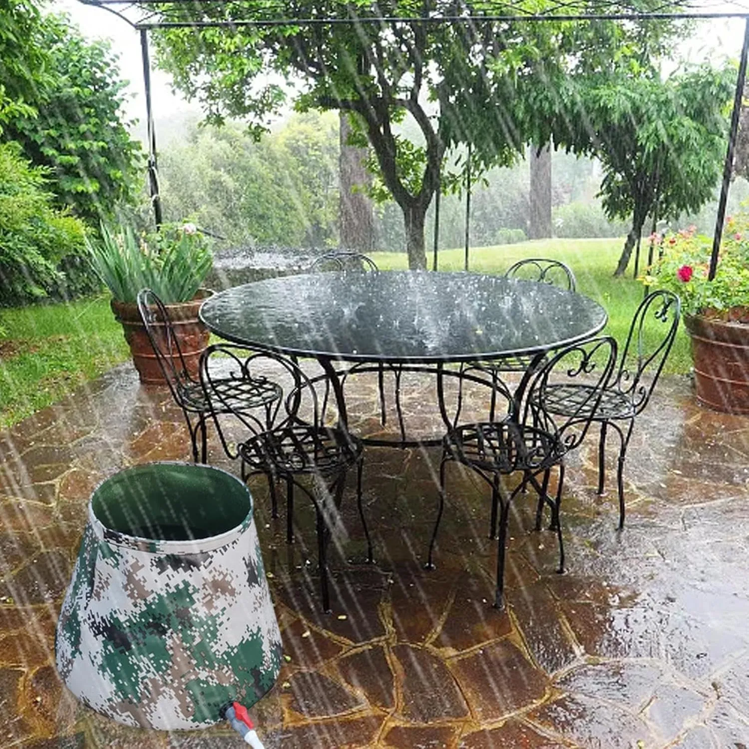 Camping Water Storage | Foldable Rainwater Tank - Large Capacity Water Storage Tank, Folding Water Storage Bag, Rainwater Storage Tank