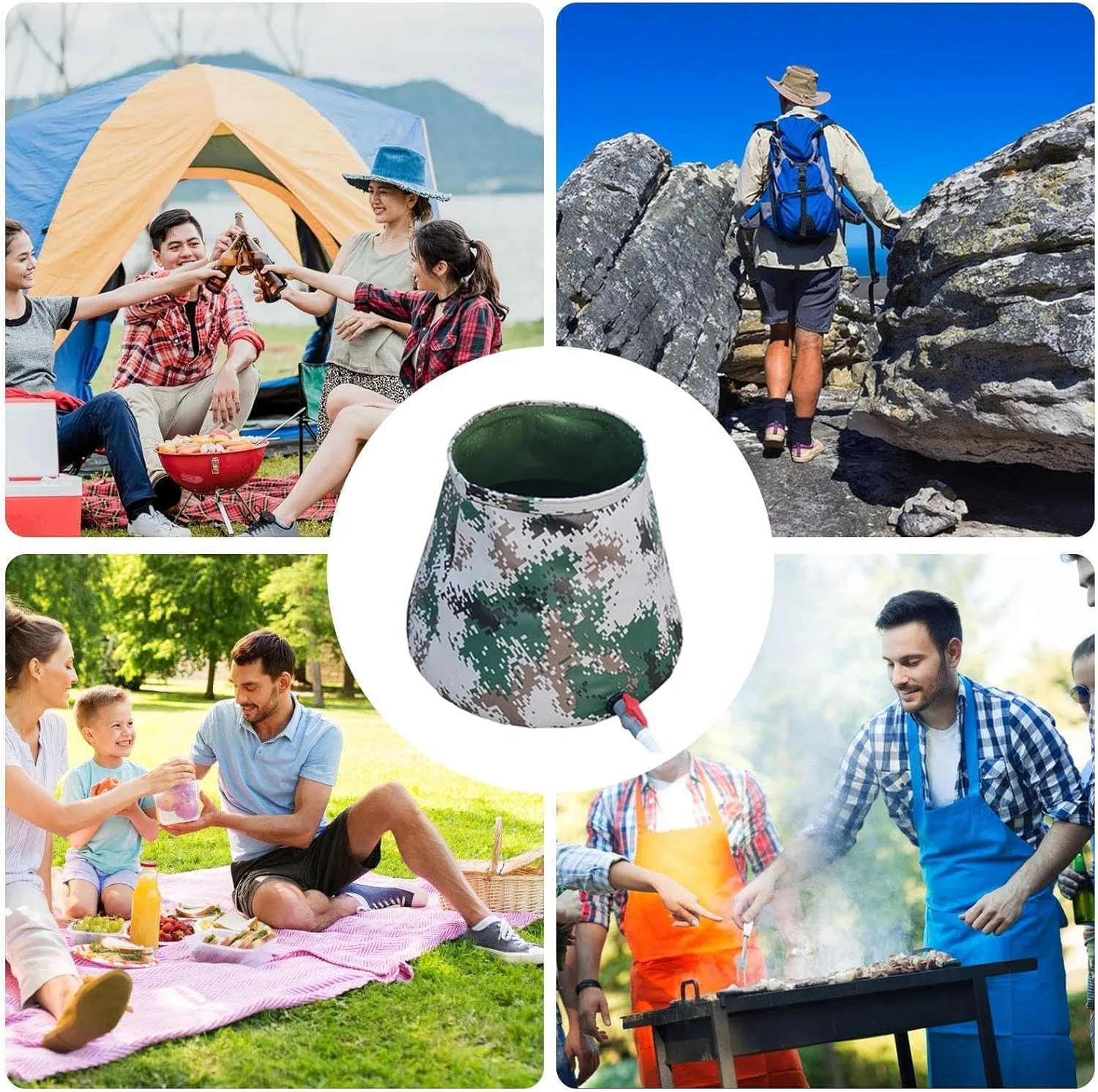 Camping Water Storage | Foldable Rainwater Tank - Large Capacity Water Storage Tank, Folding Water Storage Bag, Rainwater Storage Tank
