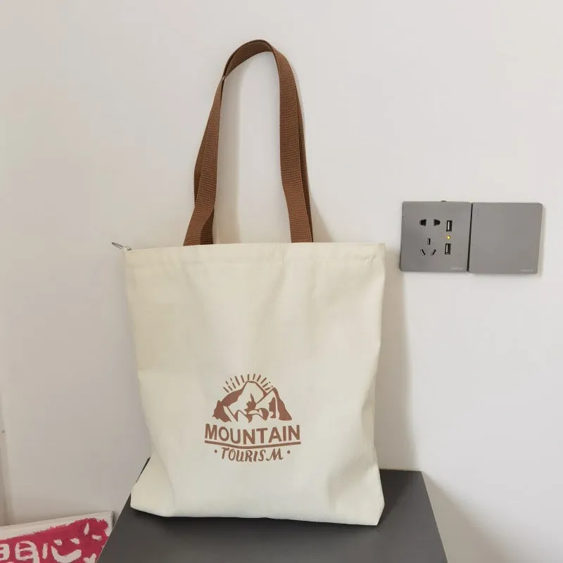 Canvas Female Art Large Capacity Book Shoulder Bags