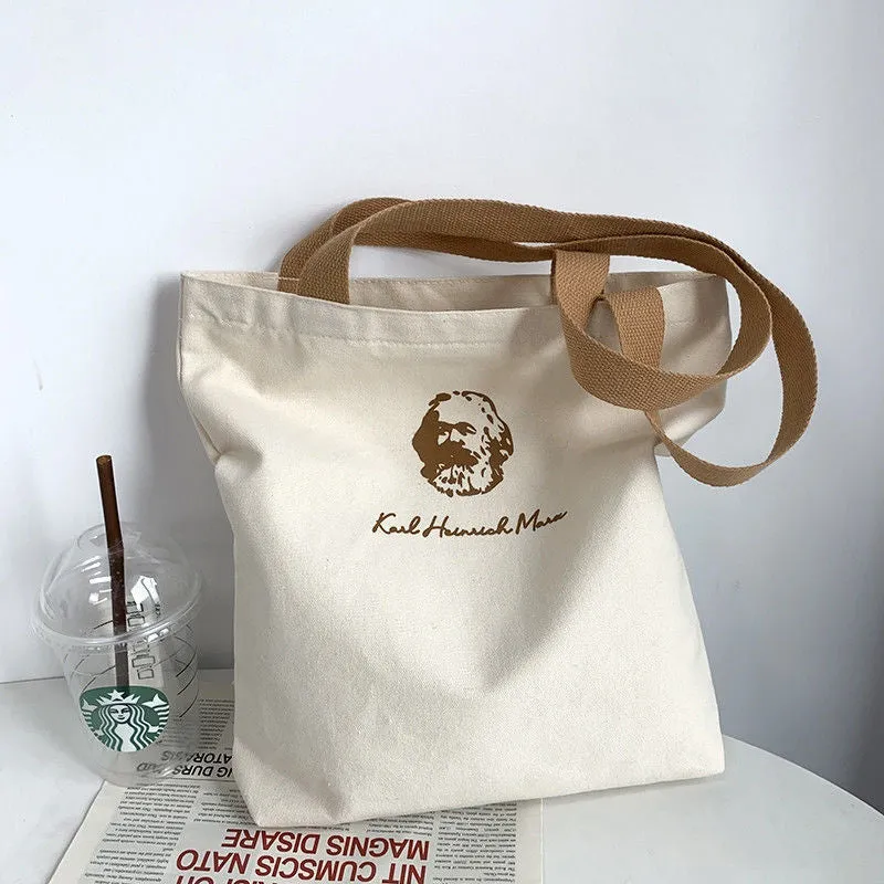 Canvas Female Art Large Capacity Book Shoulder Bags