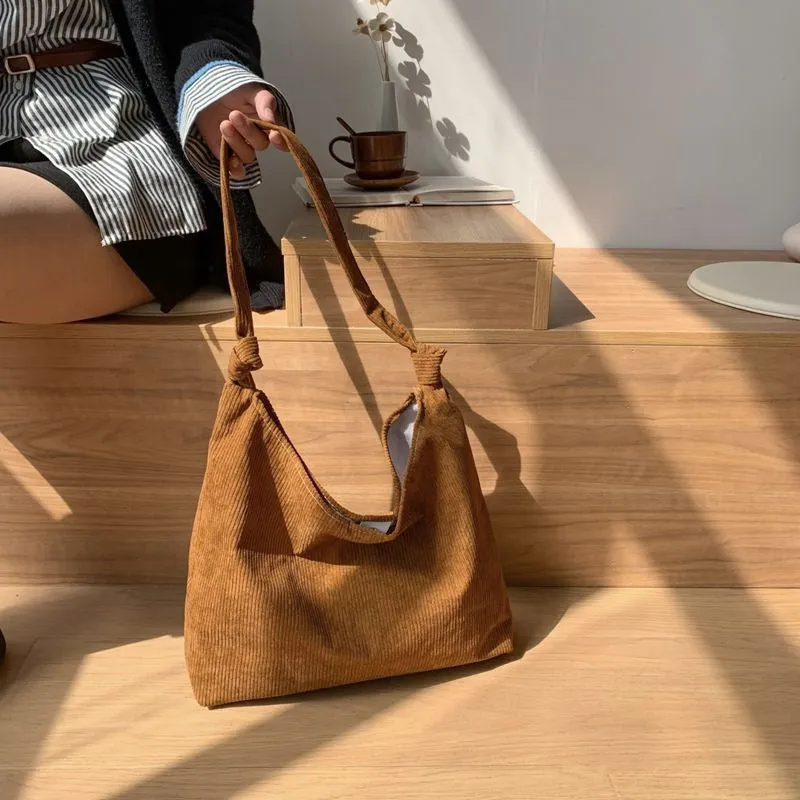 Canvas Female One Woven Large Capacity Shoulder Bags