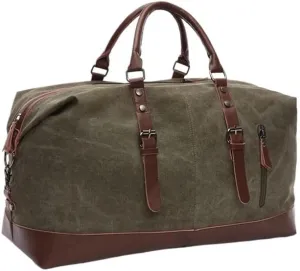 Canvas Leather Men Travel Bags Carry On Luggage Bag Men Duffel Bag Handbag Travel Tote Large Weekend Bag Dropshipping