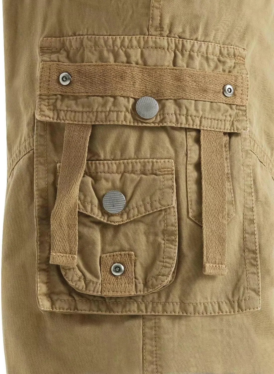 Cargo Shorts for Men Casual 3/4 Capri Pants with Pockets Long Below Knee Length Loose Fit Hiking Work