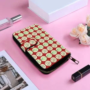Carmine Red Fengshui Money Frog Long Flap Wallet