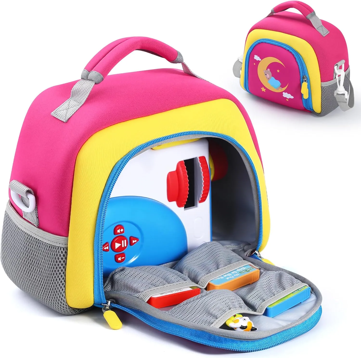 Carrying Bag Compatible with Little Tikes Story Machine Books Starter Set, Kids Toys Storage Case with Handle and Shoulder Strap for Little Tikes, Bag for Storybook Audio Play Character
