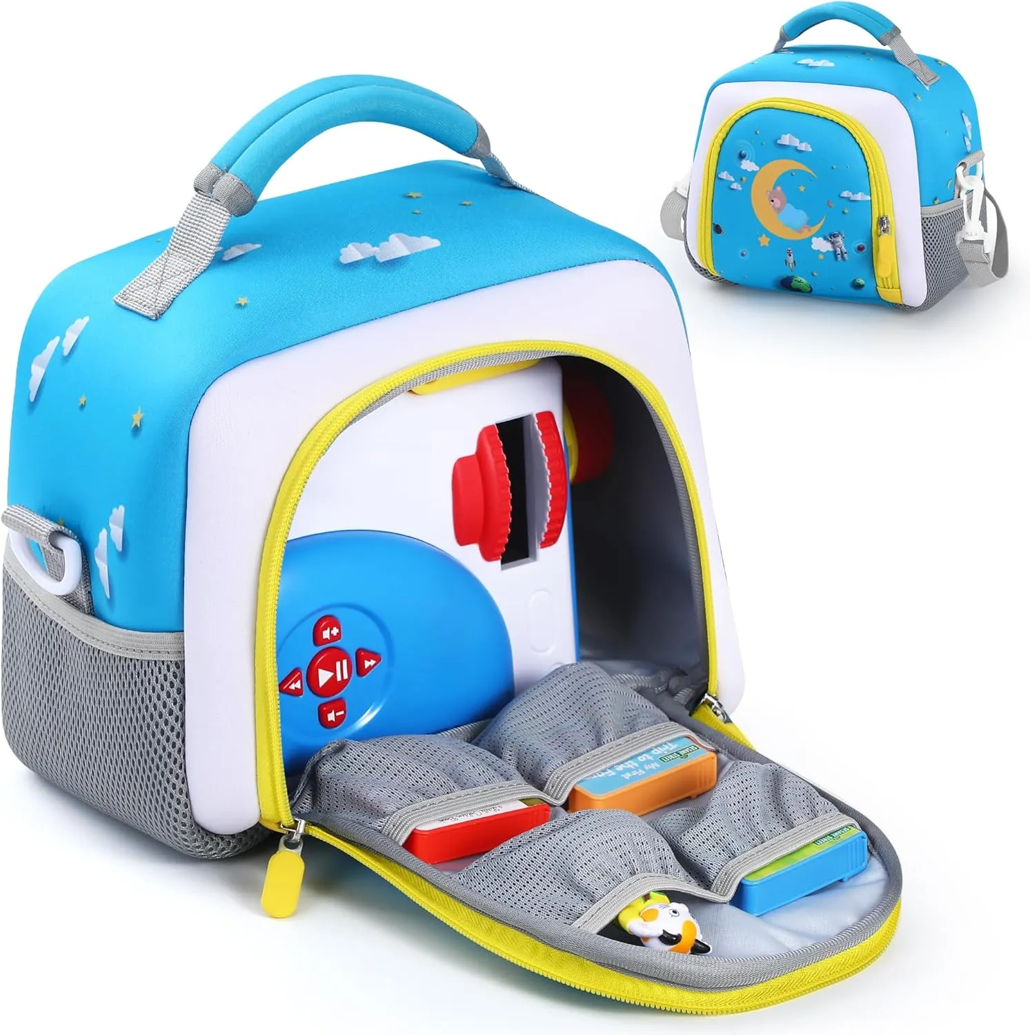 Carrying Bag Compatible with Little Tikes Story Machine Books Starter Set, Kids Toys Storage Case with Handle and Shoulder Strap for Little Tikes, Bag for Storybook Audio Play Character