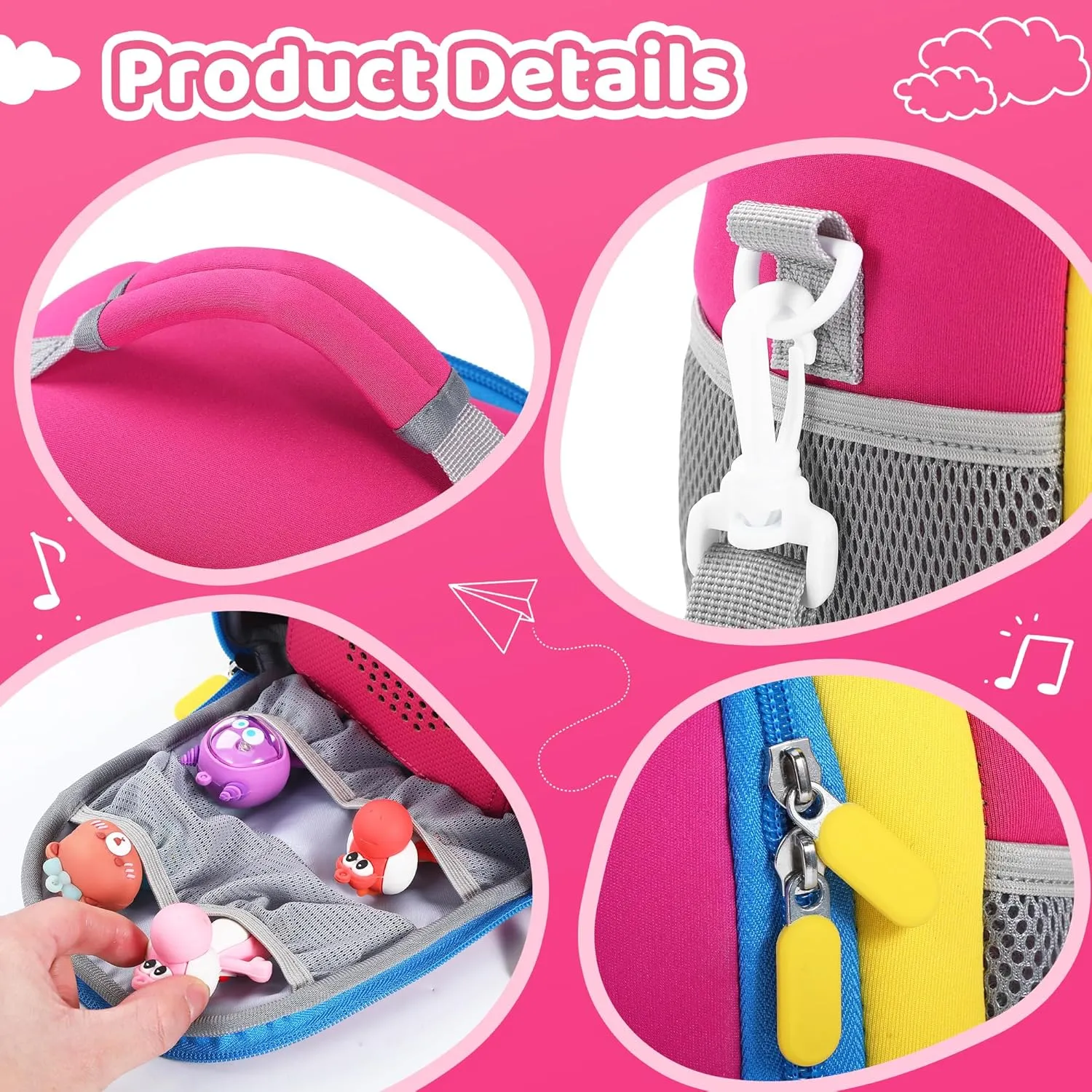 Carrying Bag Compatible with Toniebox Starter Set and Tonies Figurines, Kids Toys Storage Case with Handle and Shoulder Strap for Tonies Box, Detachable Bag for Toniebox Accessories