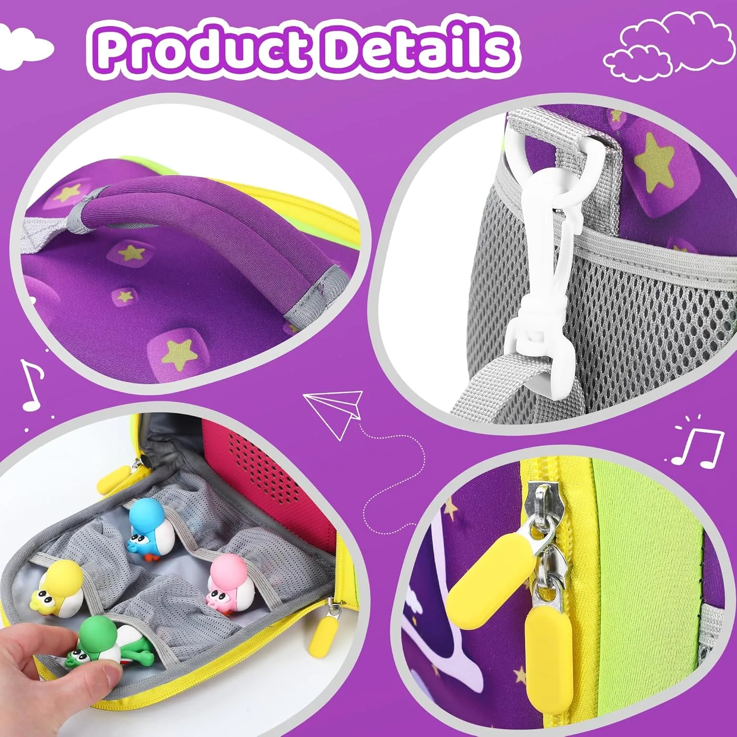 Carrying Bag Compatible with Toniebox Starter Set and Tonies Figurines, Kids Toys Storage Case with Handle and Shoulder Strap for Tonies Box, Detachable Bag for Toniebox Accessories