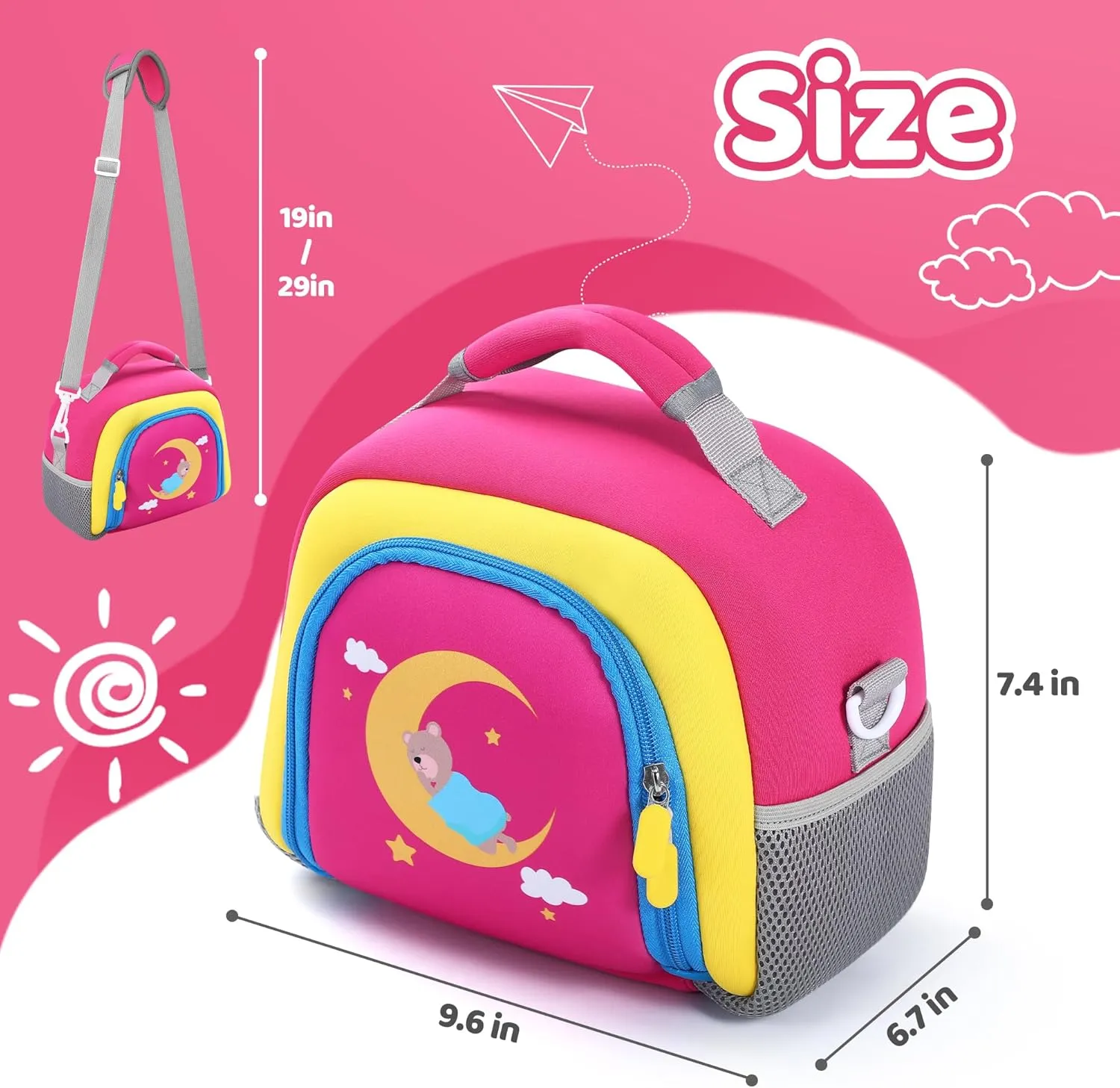 Carrying Bag Compatible with Toniebox Starter Set and Tonies Figurines, Kids Toys Storage Case with Handle and Shoulder Strap for Tonies Box, Detachable Bag for Toniebox Accessories