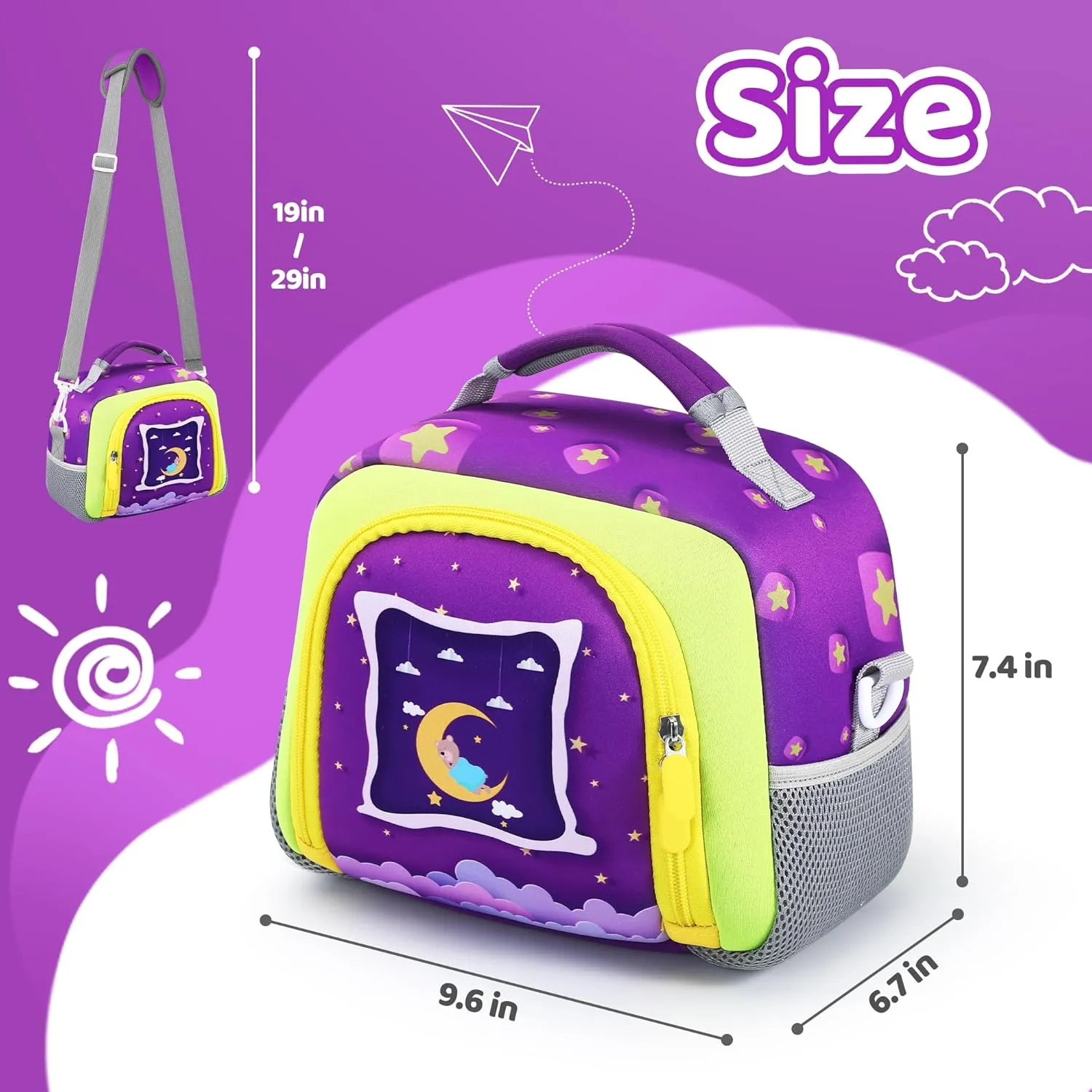 Carrying Bag Compatible with Toniebox Starter Set and Tonies Figurines, Kids Toys Storage Case with Handle and Shoulder Strap for Tonies Box, Detachable Bag for Toniebox Accessories