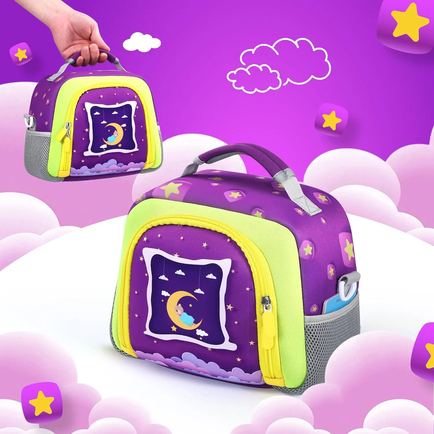 Carrying Bag Compatible with Yoto Player (3rd Generation), Kids Toys Storage Case with Handle and Shoulder Strap for Yoto Player, Detachable Bag for Bluetooth Audio Speaker