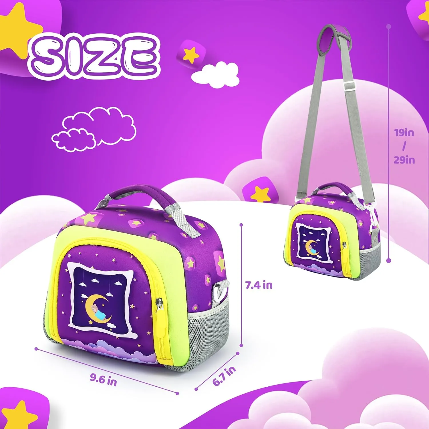 Carrying Bag Compatible with Yoto Player (3rd Generation), Kids Toys Storage Case with Handle and Shoulder Strap for Yoto Player, Detachable Bag for Bluetooth Audio Speaker