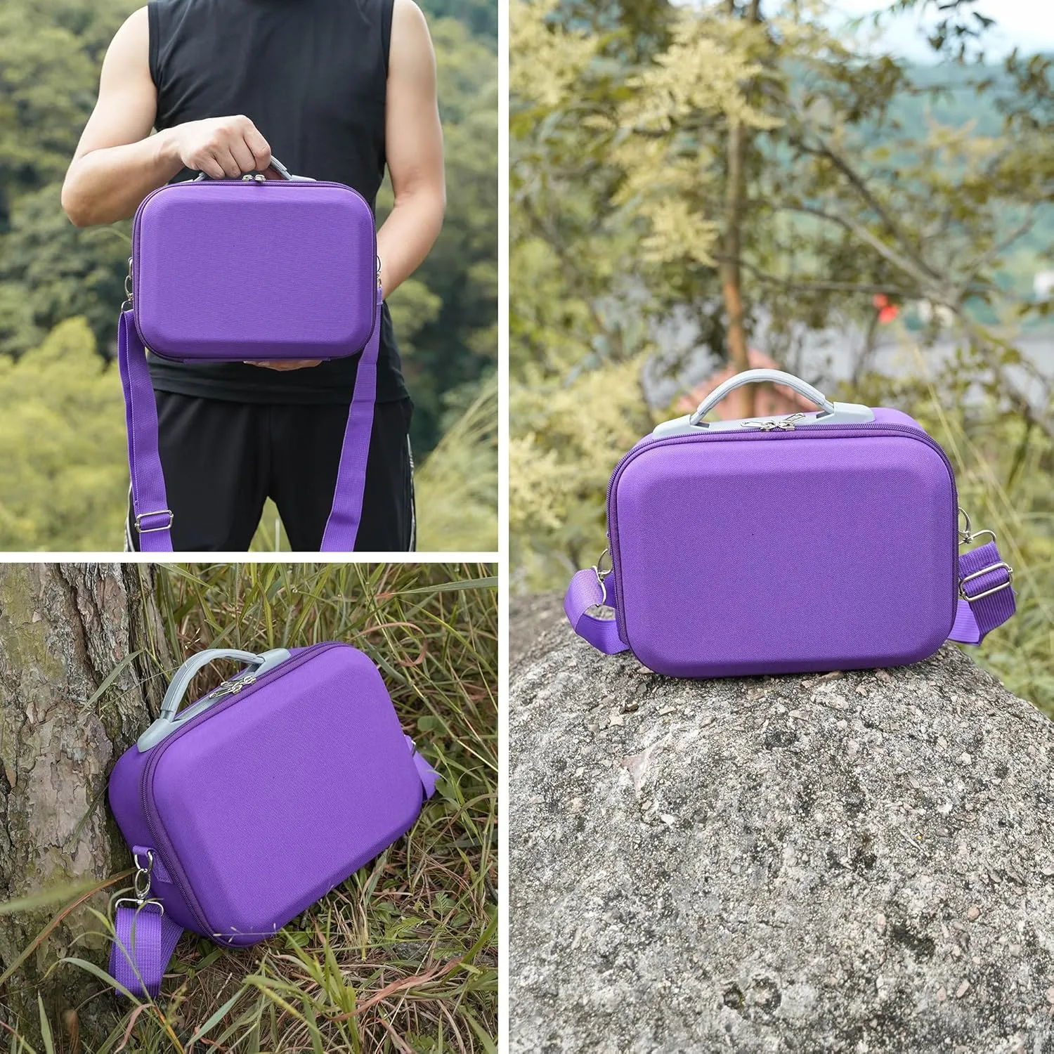 Carrying Case for DJI Neo Combo, Portable Storage Bag Travel Case for DJI Neo Combo, Compatible with RC-N3/N2 Remote Controller, Neo Battery, Charging Hub and other Accessories, Purple