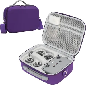 Carrying Case for DJI Neo Combo, Portable Storage Bag Travel Case for DJI Neo Combo, Compatible with RC-N3/N2 Remote Controller, Neo Battery, Charging Hub and other Accessories, Purple