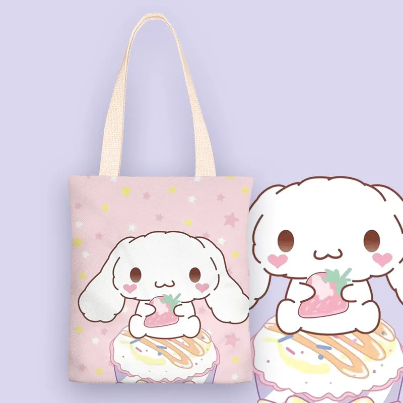 Cartoon Dog Anime Canvas Female One Shoulder Bags