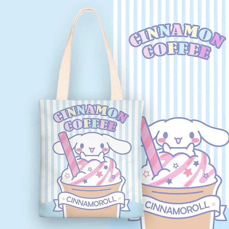 Cartoon Dog Anime Canvas Female One Shoulder Bags