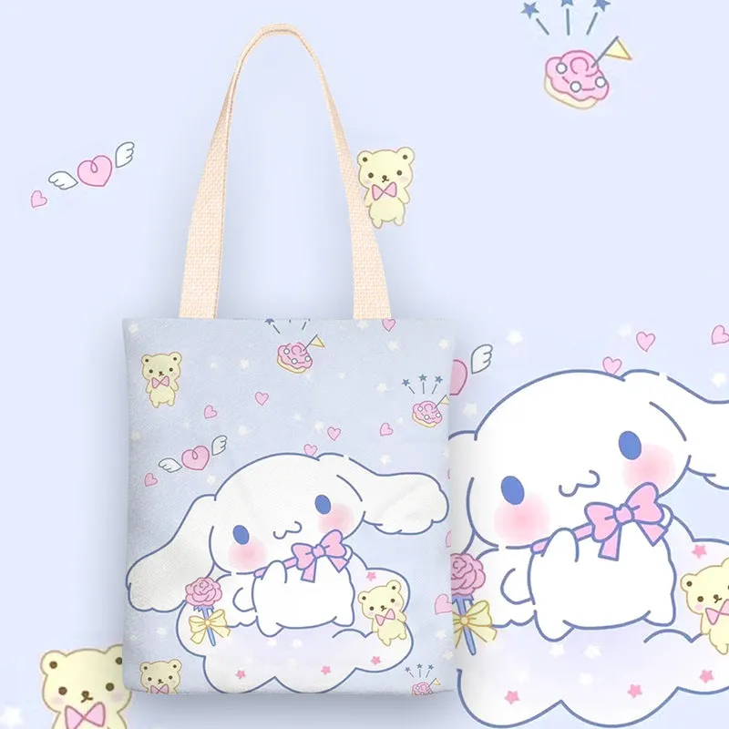 Cartoon Dog Anime Canvas Female One Shoulder Bags