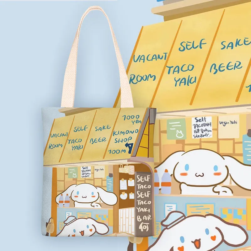Cartoon Dog Anime Canvas Female One Shoulder Bags
