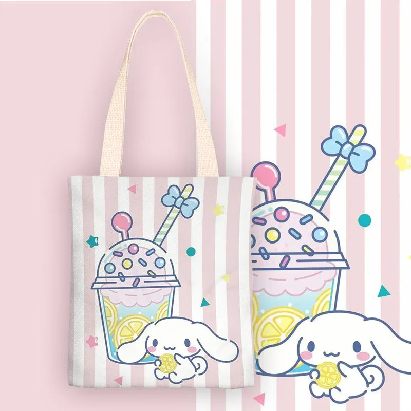 Cartoon Dog Anime Canvas Female One Shoulder Bags