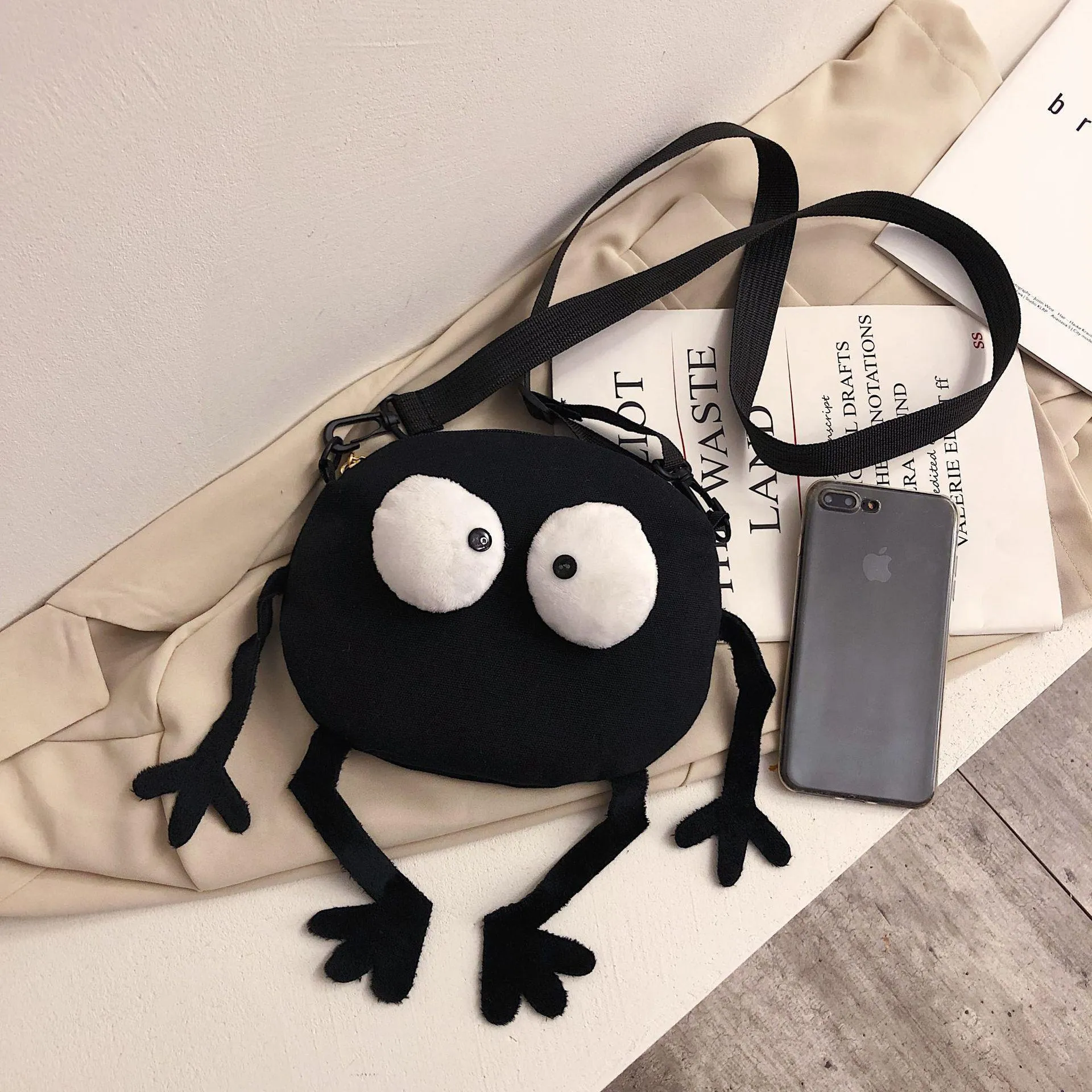 Casual Eccentric Personality Canvas Female Korean Bags