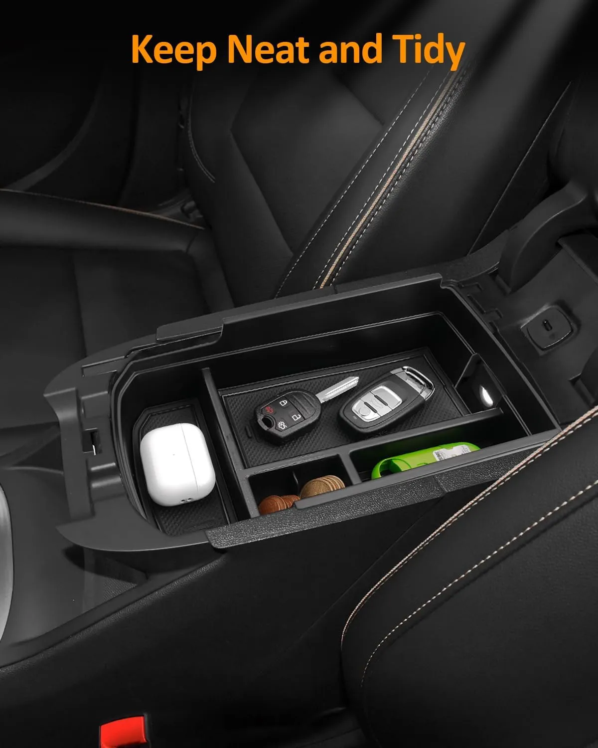 CDEFG for GMC Terrain 2018-2024 Center Console Organizer Tray for Terrain 2022 2023 2024 SLE, SLT, AT4, Denali Accessories Armrest Storage Box Insert Tray for Terrain 2024 Arm Rest Middle Organizer