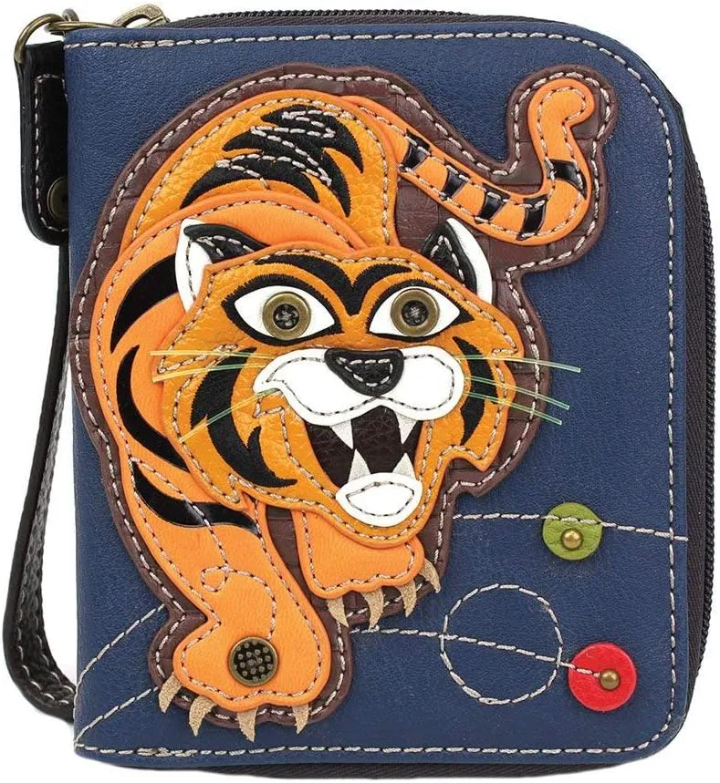 Chala Handbags Tiger Zip-Around Wallet/Wristlet Tiger Lover