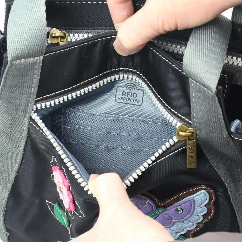 CHALA Venture Mini Carryall - RFID Protected Nylon Bag with Adjustable Crossbody Strap