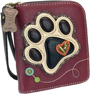 CHALA Zip Around Wallet, Wristlet, 8 Credit Card Slots, Sturdy Pu Leather