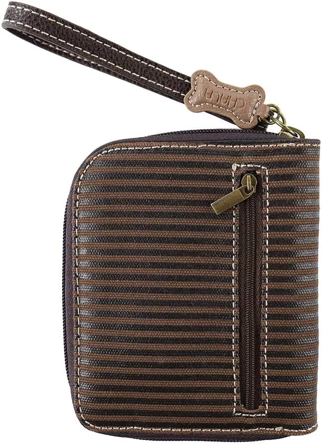 CHALA Zip Around Wallet, Wristlet, 8 Credit Card Slots, Sturdy Pu Leather