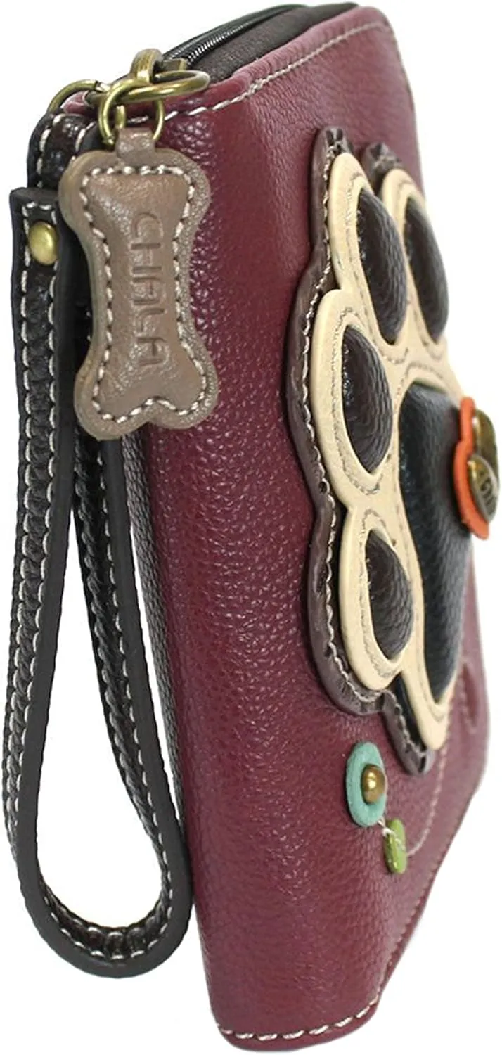 CHALA Zip Around Wallet, Wristlet, 8 Credit Card Slots, Sturdy Pu Leather
