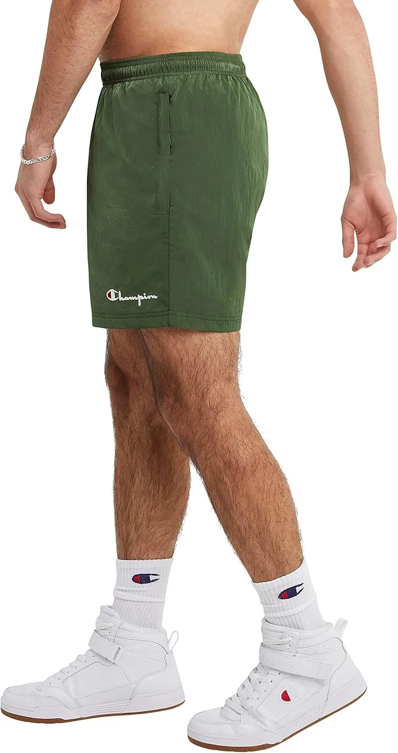 Champion Men's Warm-up Shorts, Nylon Shorts for Men, Gym Shorts for Men, Athletic Shorts, 6"
