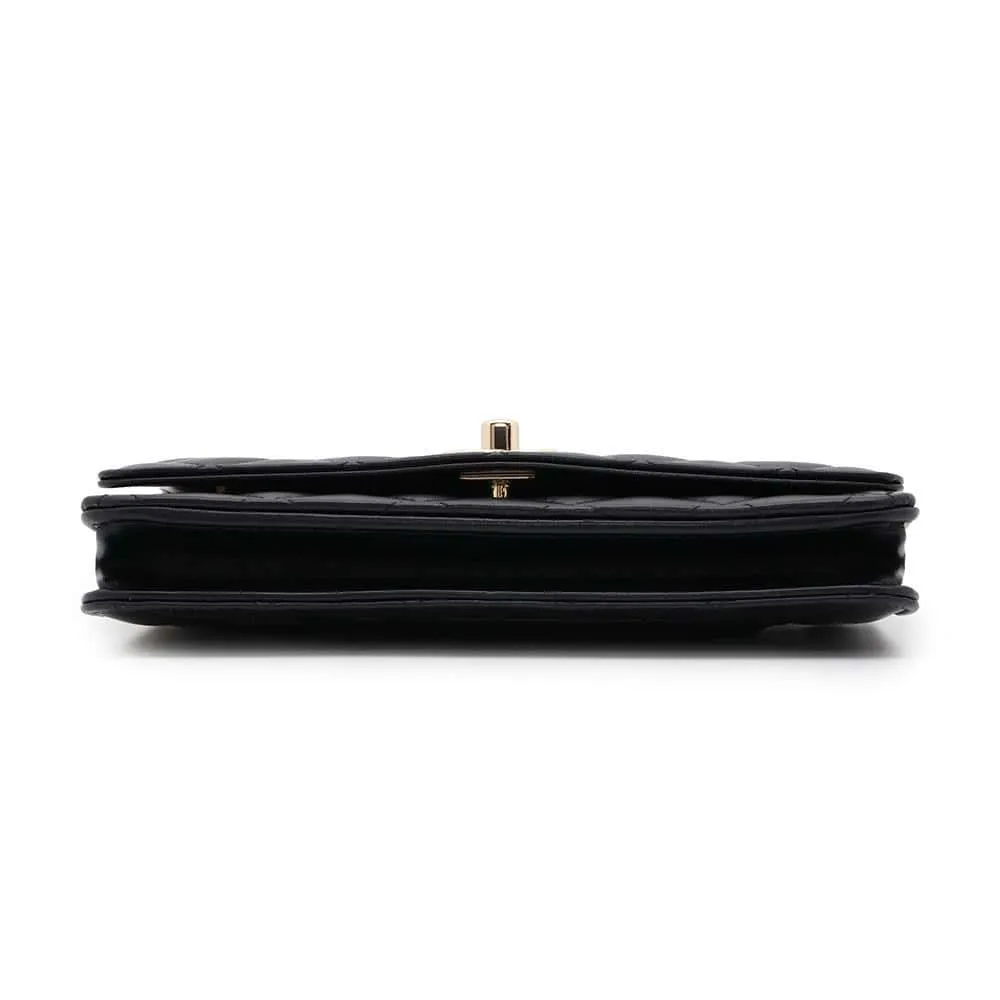 CHANEL Costume Pearl Chain Wallet BlackAP3952 Lambskin
