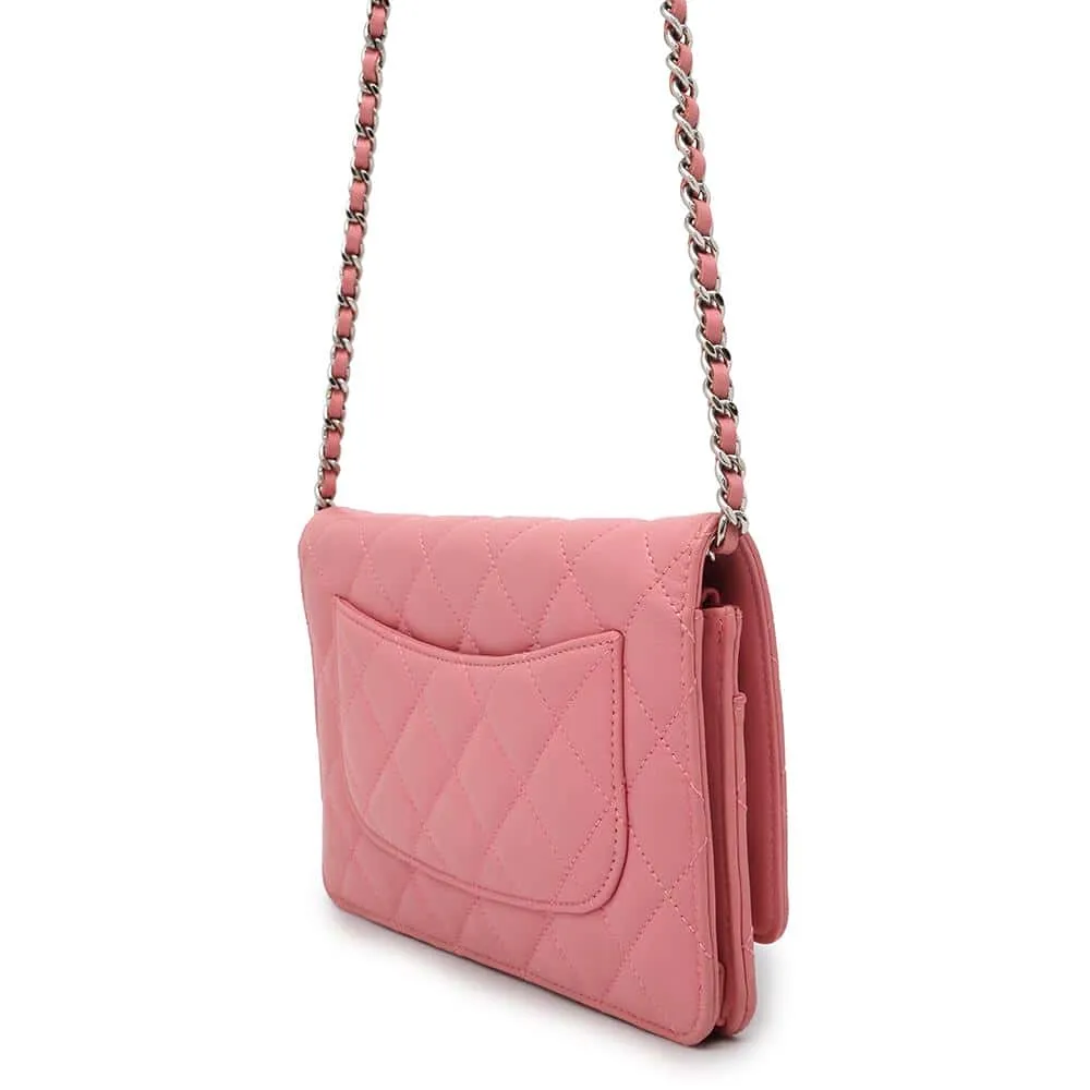 CHANEL Matelasse Chain wallet PinkAP0250 Lambskin