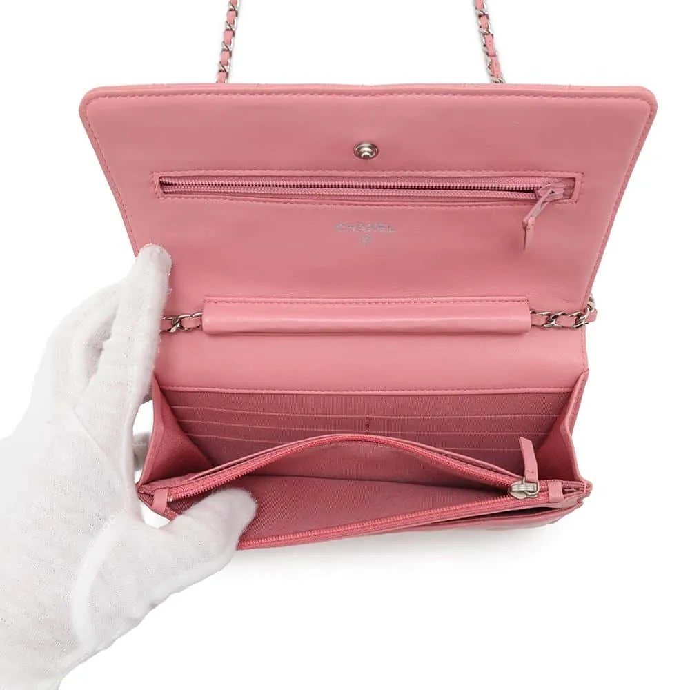 CHANEL Matelasse Chain wallet PinkAP0250 Lambskin