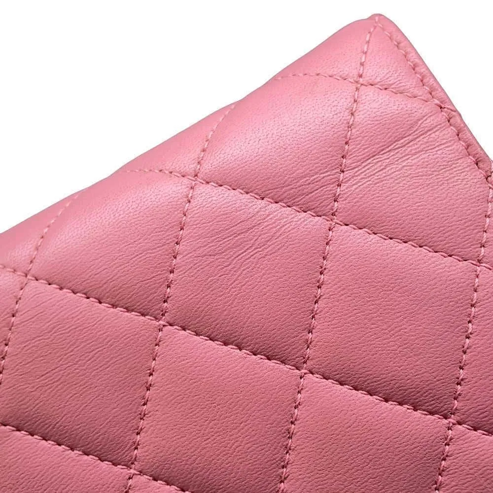 CHANEL Matelasse Chain wallet PinkAP0250 Lambskin