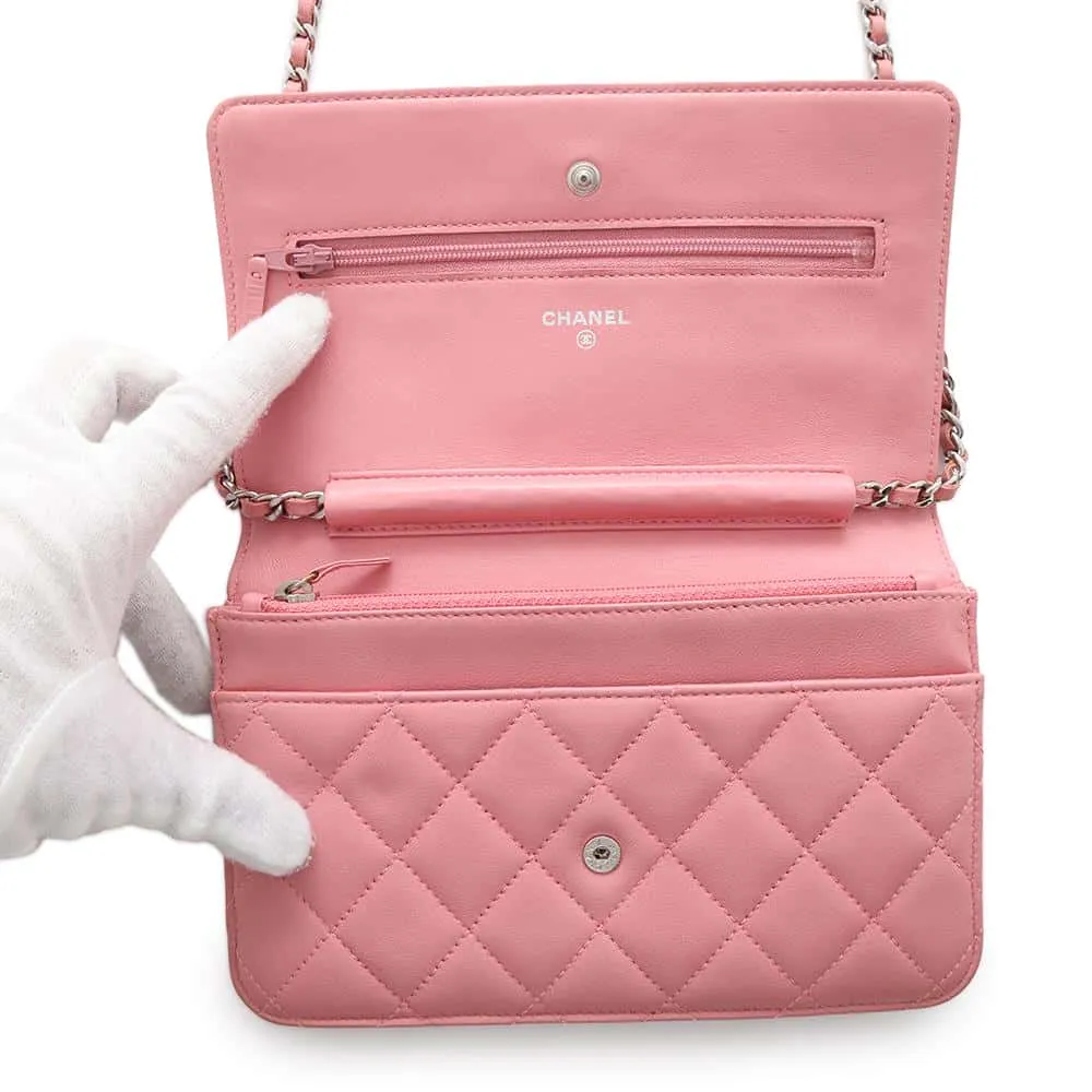 CHANEL Matelasse Chain wallet PinkAP0250 Lambskin