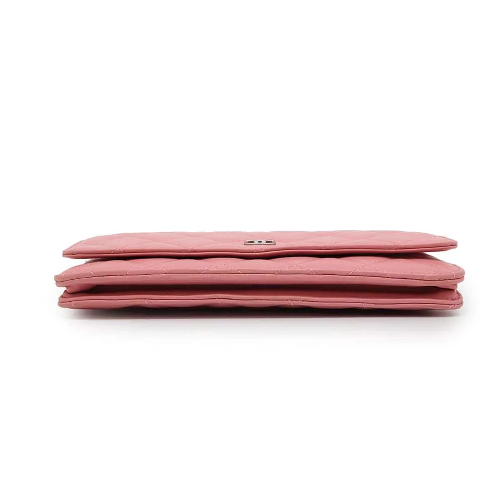 CHANEL Matelasse Chain wallet PinkAP0250 Lambskin
