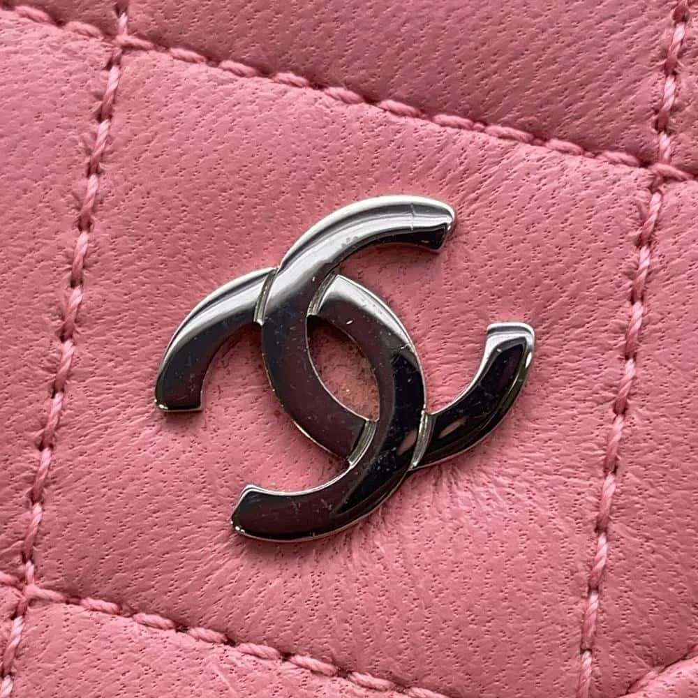 CHANEL Matelasse Chain wallet PinkAP0250 Lambskin