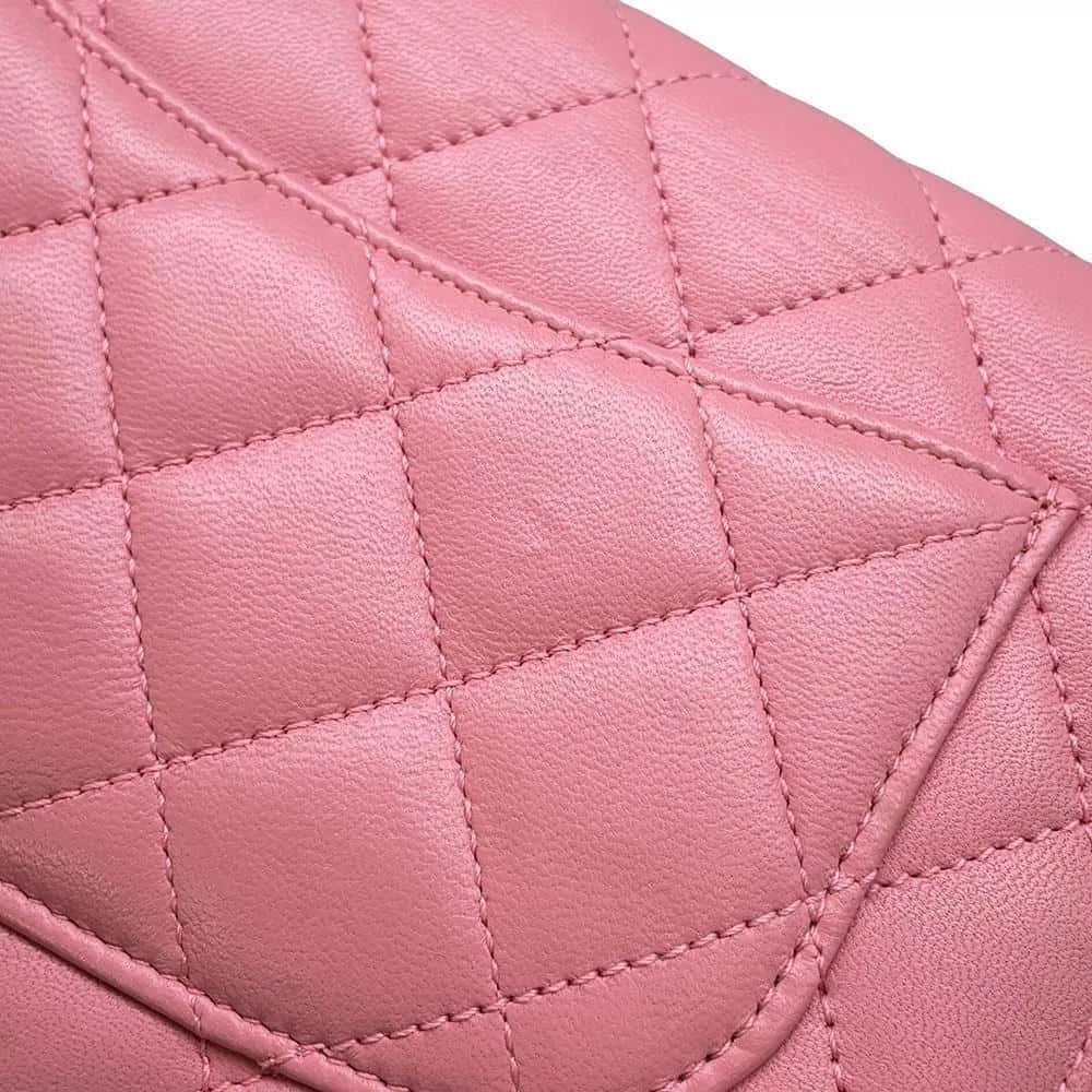 CHANEL Matelasse Chain wallet PinkAP0250 Lambskin