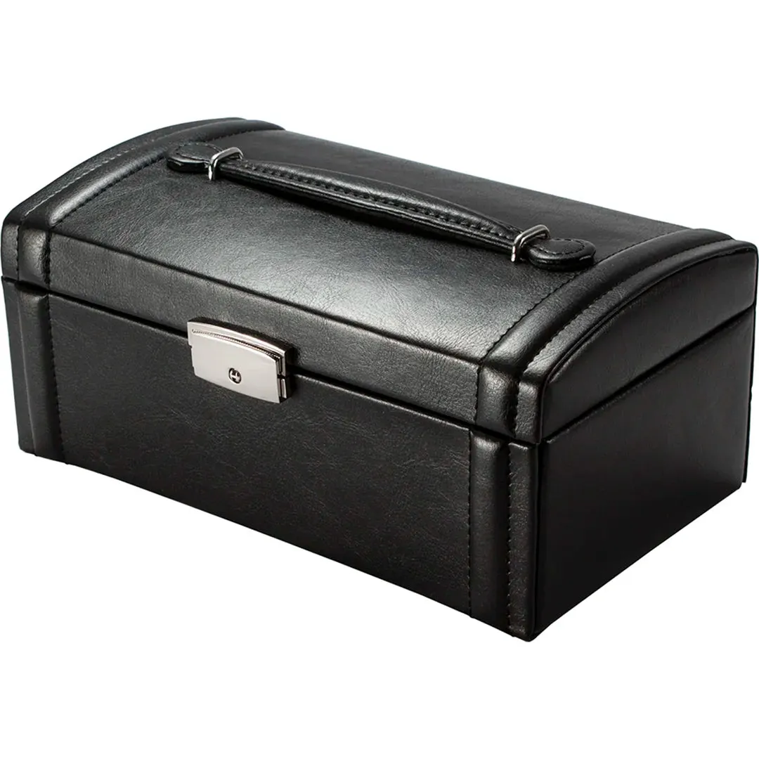 Cheri Bliss Vegan Leather Jewelry Case with Drawer, Key Lock, and Carry Handle | BF11974