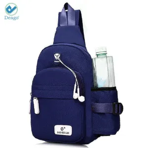 Chest Shoulder Bag Unbalance Water Resistant Daypack for Gym (7.1" * 2.75" * 13.5")